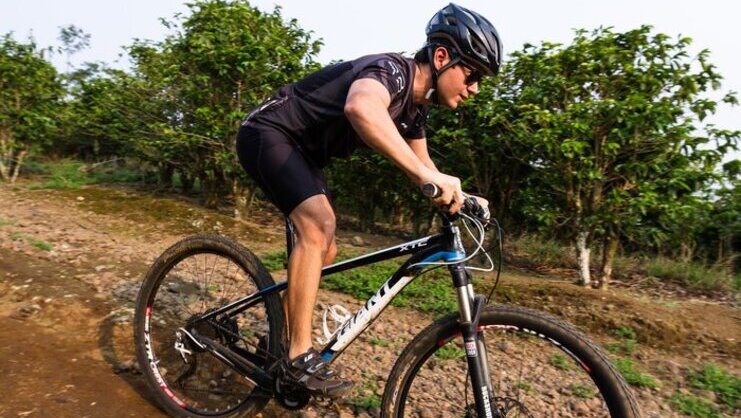picture of a man riding a bike
