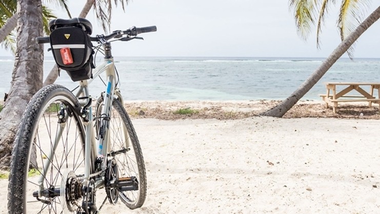 picture of a bicycle on a beach