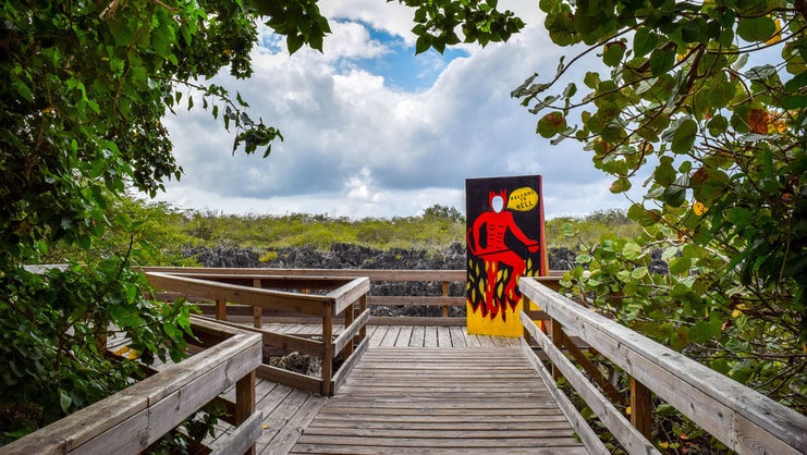 picture of walk way entrance to hell