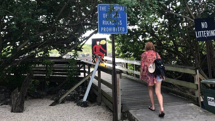 picture of women walking into hell