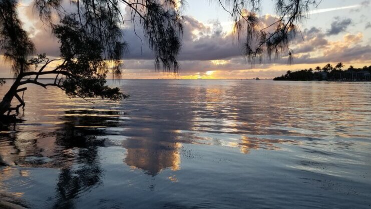 picture of sunset at beach